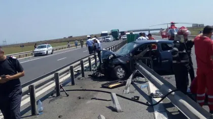 ACCIDENT pe Autostrada 4 cu trei victime. Traficul a fost oprit GALERIE FOTO şi VIDEO