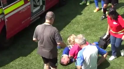 Scene HORROR la Chiajna. Un fotbalist era să moară pe teren. Ambulanţa nu avea medic VIDEO