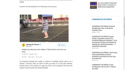 Un adolescent saudit filmat dansând Macarena pe stradă a fost reţinut de poliţie