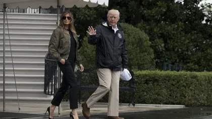 Melania Trump, cu tocuri cui şi ochelari de aviator în drum spre inundaţiile din Texas