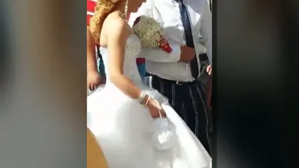 Doi miri cu dosare penale, după ce au pus cortul pentru nuntă pe o stradă VIDEO