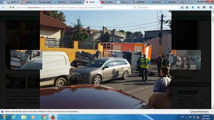 Accident grav la Constanţa, două maşini s-au răsturnat, iar trei persoane au fost rănite VIDEO