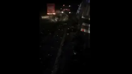 Scene şocante în Timiş. Un bărbat a ars de viu în urma unui accident rutier VIDEO