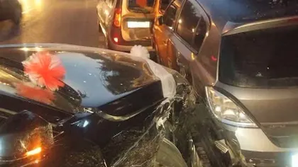 Accident în Argeş. Un şofer beat a distrus cinci maşini FOTO