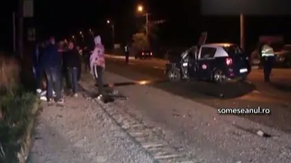 Accident în Cluj, între un autocar plin cu pasageri şi un taxi VIDEO