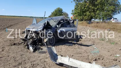 Accident pe DN3, între Viişoara şi Pietreni. În maşină se aflau 4 tineri din Navodari. Doi sunt fotbalişti VIDEO
