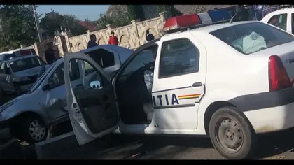 Accident cu maşina de poliţie, în Suceava