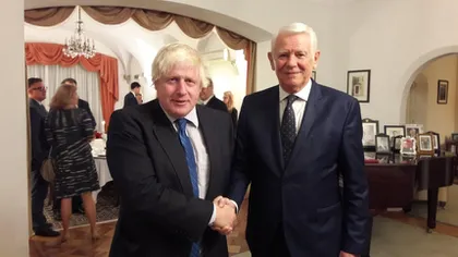 Boris Johnson: Sunt la Bucureşti pentru a-l asigura pe Meleşcanu că relaţiile vor fi şi mai puternice după Brexit