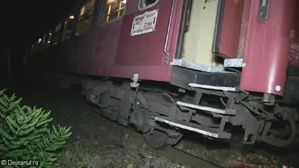 Trenul InterRegio Iaşi - Timişoara a deraiat în judeţul Cluj, la ieşirea din Dej. FOTO şi VIDEO