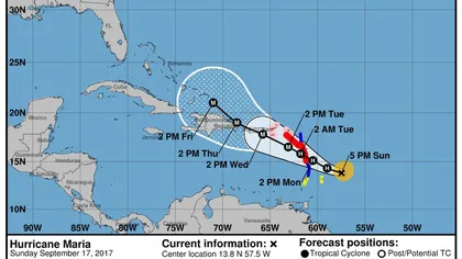 Uraganul Maria se îndreaptă spre Caraibe. În Guadelupa a fost deja emis codul roşu