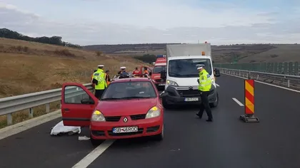 Accident pe autostradă, un şofer a făcut infarct la volan