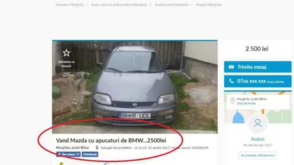 Anunţul care face înconjurul Internetului: Ce a putut să scrie un român pentru a-şi vinde maşina