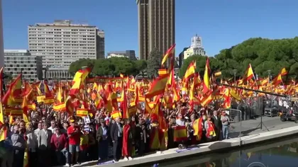 Sute de mii de persoane au participat la demonstraţia de la Barcelona pentru unitatea Spaniei