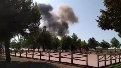 Accident aviatic de ziua naţională a Spaniei. Un avion s-a prăbuşit lângă o bază aeriană, după demonstraţia oficială
