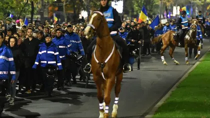 Explicaţiile Jandarmeriei privind prezenţa detaşamentului de cavalerie la protestele din Capitală