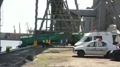 Accident de muncă în Portul Constanţa. O macara a căzut peste trei persoane VIDEO