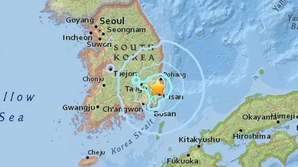 Cutremur de pământ cu magnitudinea de 5,4 pe Richter, în Coreea de Sud