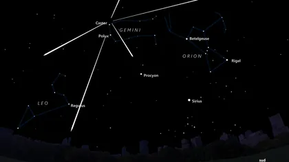 Fenomenul astronomic al lunii decembrie: Geminidele. Stelele căzătoare pot fi observate pe cer cu ochiul liber