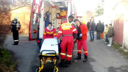 Incendiu violent în Sibiu, bărbat în stare gravă