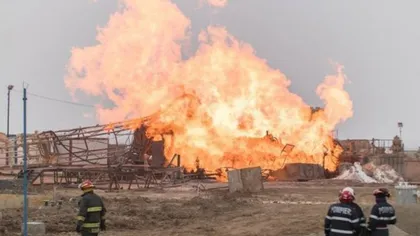 Incendiu de la sonda de gaz din Satu Mare: Intervenţia de stingere ar putea dura între două săptămâni şi două luni