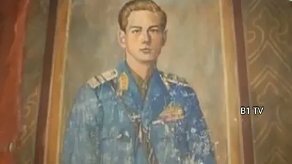 Portretul Regelui Mihai, acoperit cu var de comunişti