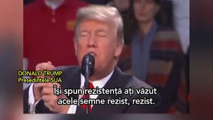 Donald Trump, ironic la adresa mişcării #RESIST. Discursul preşedintelui american a stârnit râsete şi urale printre susţinătorii săi
