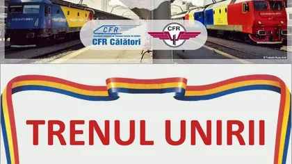 Trenul Unirii va uni simbolic oraşele Bucureşti şi Iaşi, tras de o locomotivă tricoloră VIDEO