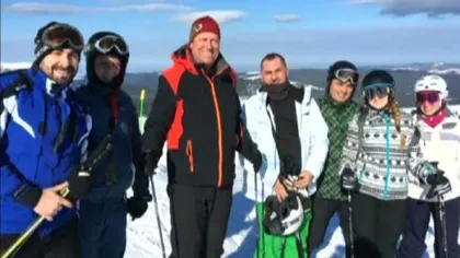 Preşedintele Klaus Iohannis a fost fotografiat la schi, în Munţii Şureanu