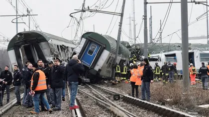 Tren deraiat în Italia, la Milano. Patru morţi şi 100 de răniţi. A fost implicat şi un cetăţean ROMÂN - FOTO şi VIDEO