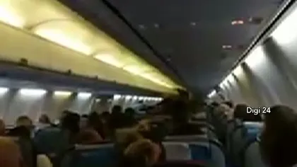 Scandal violent într-un avion cu români. Aeronava a fost întoarsă din drum