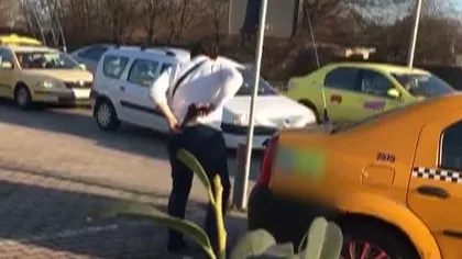 Scene şocante la Aeroportul Otopeni. Un taximetrist şi-a ameninţat clienţii cu un pistol VIDEO