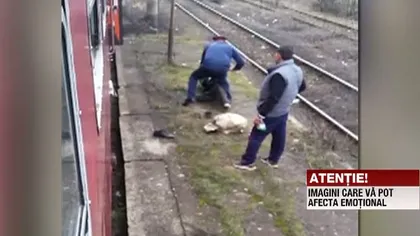 Un călător fără bilet a fost bătut crunt într-o gară din Arad. Controlorul care a participat la bătaie s-a ales cu dosar penal VIDEO