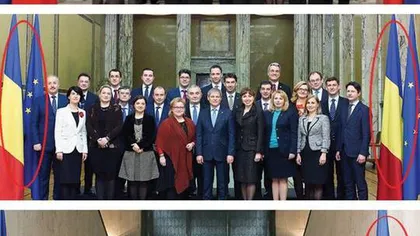 Platforma România 100: Cabinetul Dăncilă a scos steagul UE din poza oficială