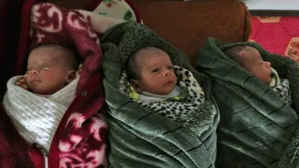 Un cuplu palestinian din Gaza şi-a numit tripleţii nou-născuţi 