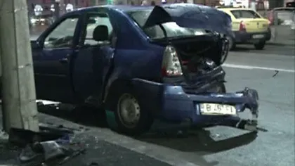 Accident grav în Capitală. Un şofer băut a lovit şase maşini şi a dat peste o femeie