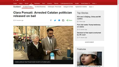 Un fost ministru catalan s-a predat poliţiei. Este inculpat pentru rebeliune UPDATE