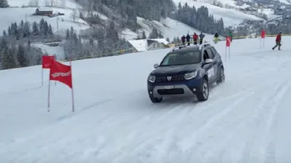 Dacia Duster, campioană la slalom pe o pârtie din Elveţia. A învins maşini mult mai scumpe VIDEO