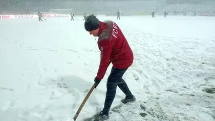 Partida FC Botoşani - Dinamo amânată din cauza unei furtuni de zăpadă