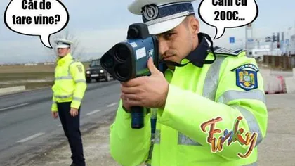 O fotografie distribuită de Poliţia Română a devenit virală pe internet. 