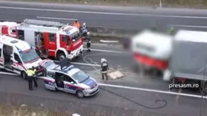 Accident cu români pe o autostradă din Austria. Un tânăr de 20 de ani a murit pe loc