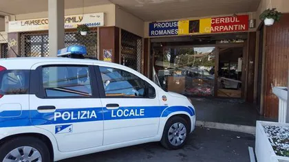 Magazin românesc din Italia atacat cu bombă