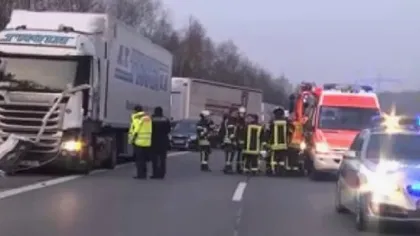 Şofer de TIR român, spulberat pe o autostradă din Germania. Bărbatul a fost lovit din plin de un tir condus tot de un român