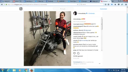 Simona Halep pe motocicletă. Poza care a strâns peste 10.000 de like-uri în mai puţin de o oră FOTO