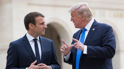 Emmanuel Macron, în vizită de stat, la Casa Albă. Preşedintele Franţei a fost primit cu 21 de salve de tun  GALERIE FOTO şi VIDEO