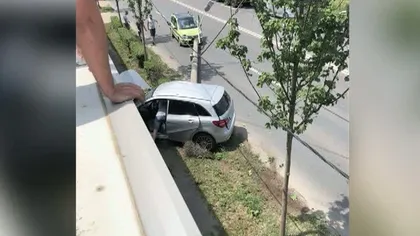 Accident spectaculos în Cluj. Două maşini au fost avariate