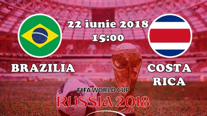 BRAZILIA COSTA RICA 2-0: Victorie chinuită, cu două goluri marate în prelungiri la CM 2018