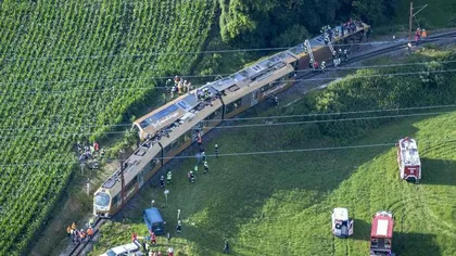 Tren de pasageri deraiat în Austria. Sunt 27 de răniţi, majoritatea copii