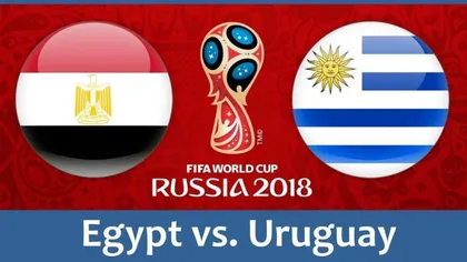 EGIPT - URUGUAY LIVE VIDEO ONLINE STREAMING TVR: 0-1, gol de trei puncte în minutul 89 UPDATE