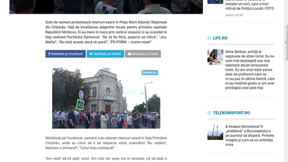Proteste VEHEMENTE la Chişinău după invalidarea alegerilor locale: Până aici! Ne-am săturat!