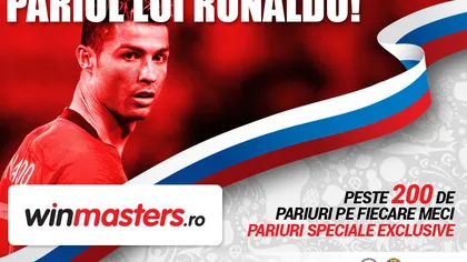 Pariul lui Ronaldo, doar la winmasters.ro